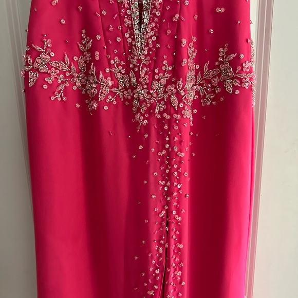 Mori Lee Elegant Pink Embellished Gown - Picture 3 of 11
